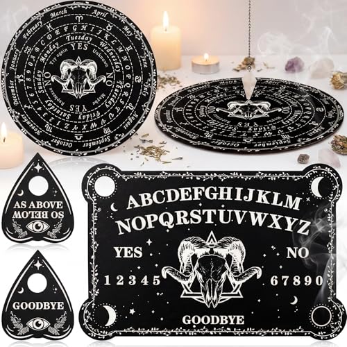 Planche de divination en bois et pendule améthyste pour votre autel Wiccan