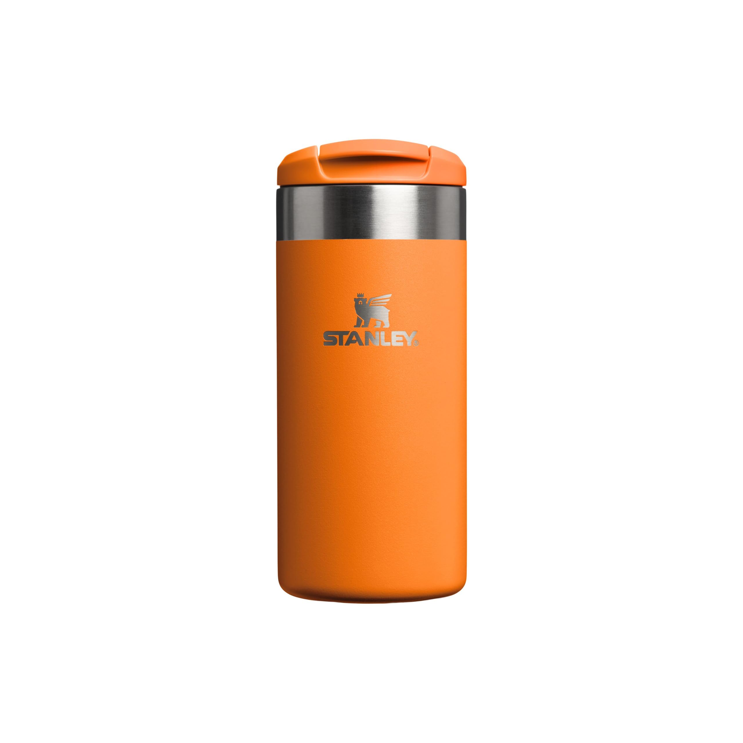 Stanley 1913 Aerolight Transit Travel Mug 0.35L - Keeps 4 Hours Hot - 6 Hours Cold - Dishwasher Safe - Leakproof - Car Cup Holder Compatible - Insulated Coffee Cup - Goldenrod Coral โ image 1