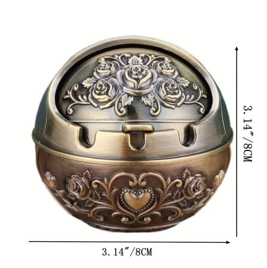 Amazon.com: Veemoon Windproof Metal Ashtrays with Lid Fancy