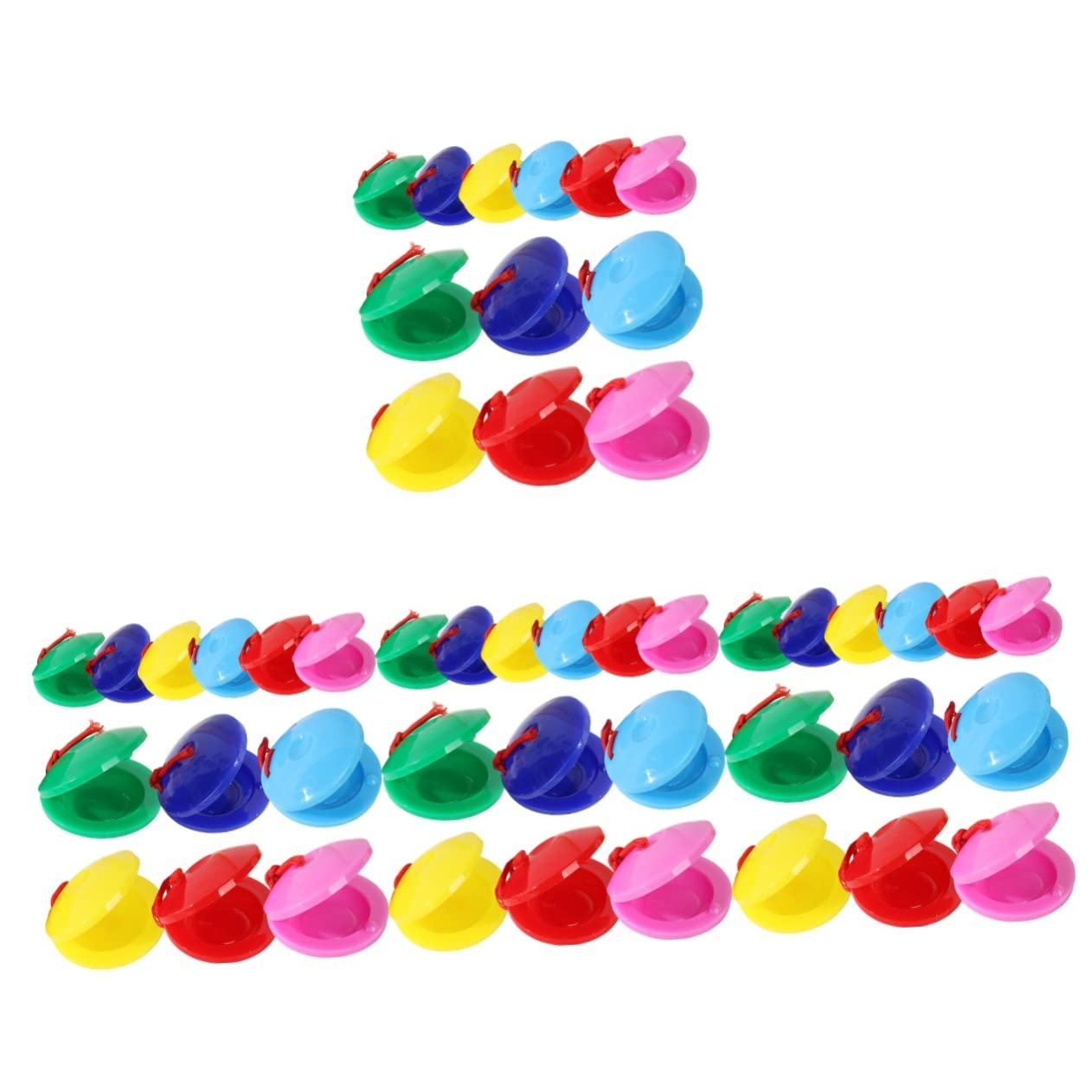 Photo 1 of Alasum 48 pcs Plastic Lunch Board Kids playset Toddler Musical Instruments Toddlers Toys Instrument Plaything Kids Castanet Toys Musical Enlightenment Toy Old Fashioned Gift Preschool