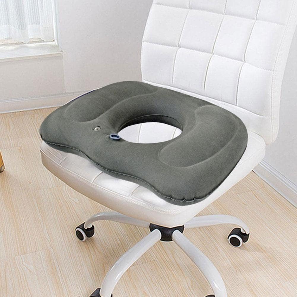 Coussin Gonflable Orthopédique Pour Siège - Confort Dos Et Coccyx - Pour Bureau, Voiture Ou Fauteuil Roulant - Léger Et Portable - 4
