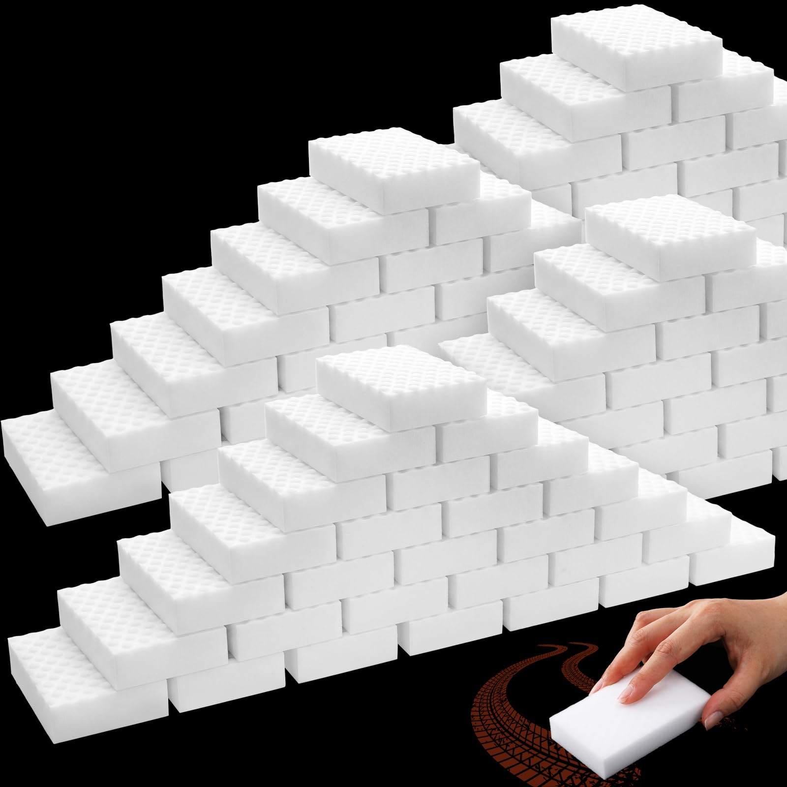 Sosation 400 Pack Magic Sponge Erasers, 2X Density Melamine Sponge Bulk