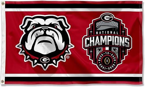 Georgia Bulldogs 2022 - Bandera de campeones nacionales de fútbol americano universitario