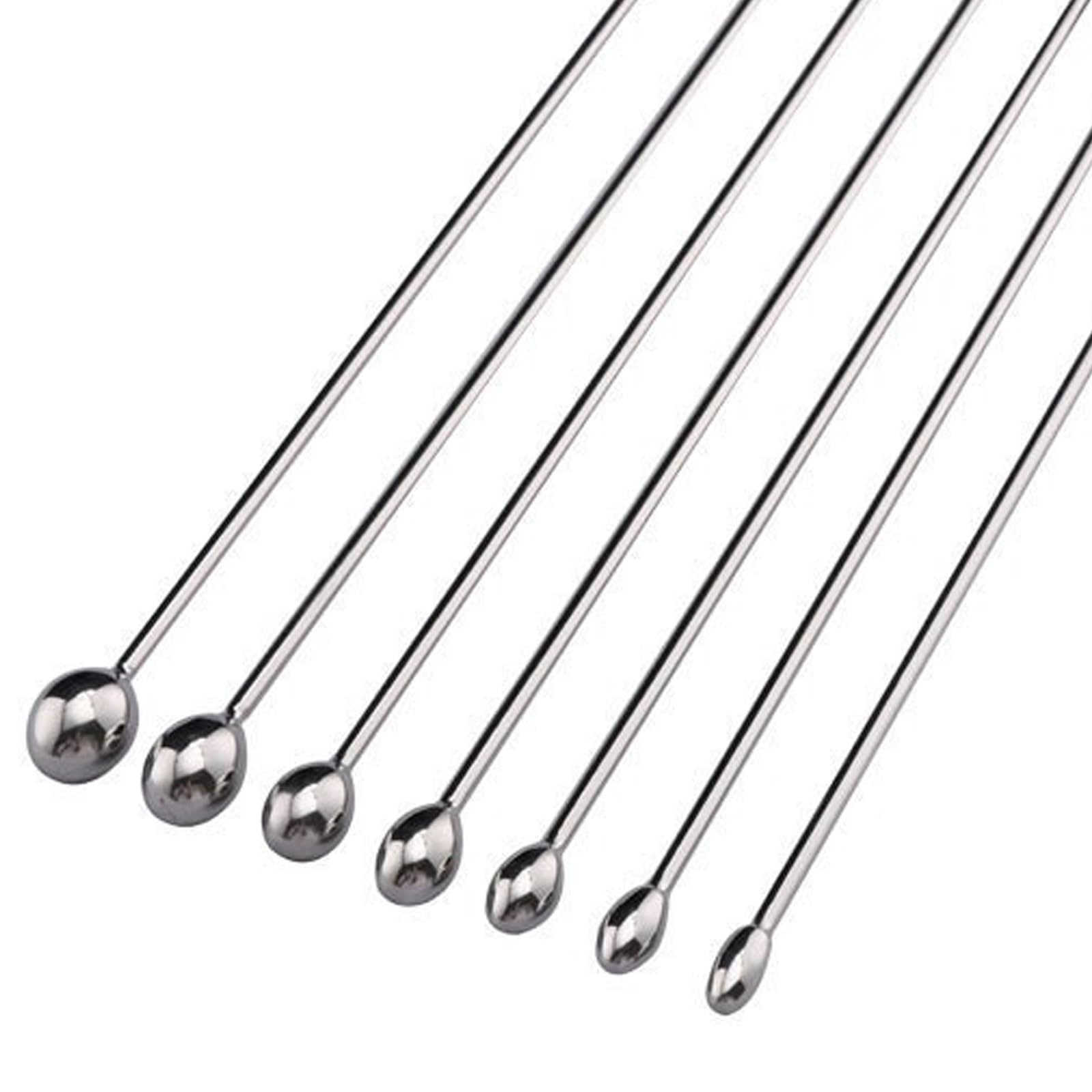 AMZII 7PCS Sonde Uretre Pénis en Acier Inoxydable avec Boules Plug Uretre - 7 Tailles,227mm Stimulateur Homme Dilateur Urétral,toys Homme Cathéter Dilatateurs Urétraux