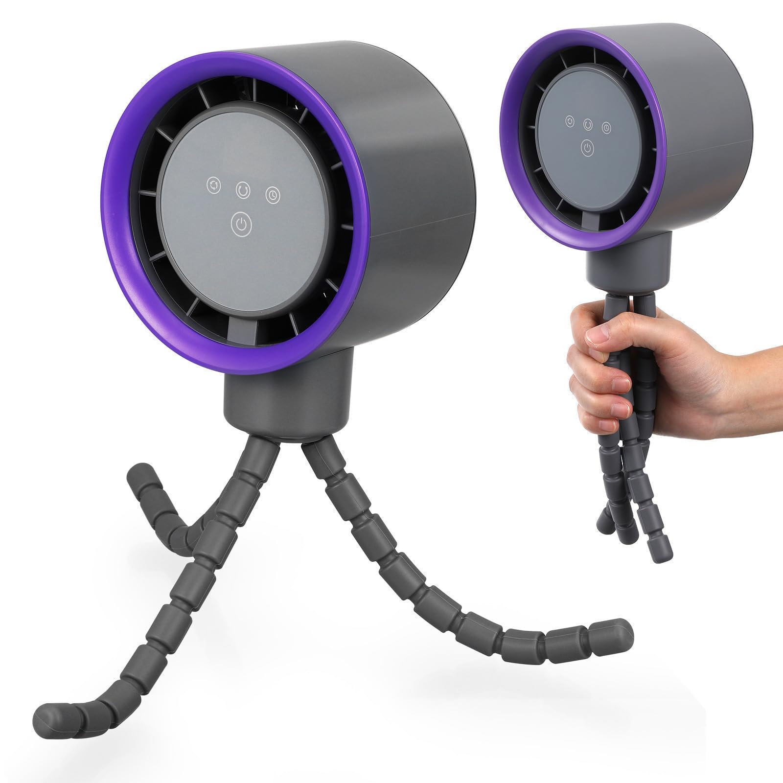 Ventilatore per Passeggino Portatile, Rotazione 360°, Clip-on | Abs Resistente, Atmosfera Estiva, Uso Casa e Riposo, Adatto a Tavolo e Auto