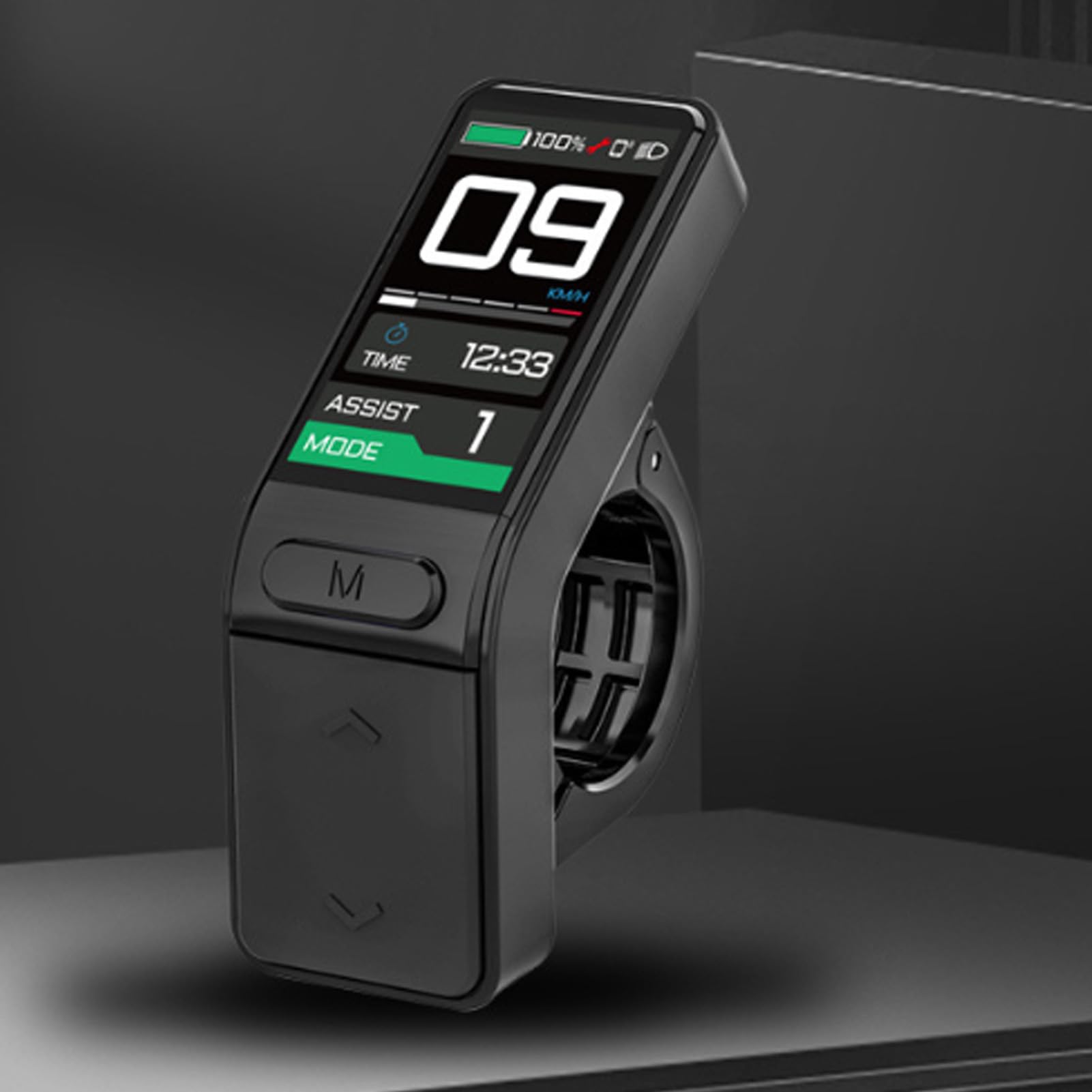 CHICIRIS Prędkościomierz Rowerowy SW102 T, Wodoodporny Wyświetlacz LCD ABS dla Silnika Typu Middrive M510 M600 M820, Tętniąca życiem Deska Rozdzielcza do Jazdy na Rowerze na świeżym Powietrzu z