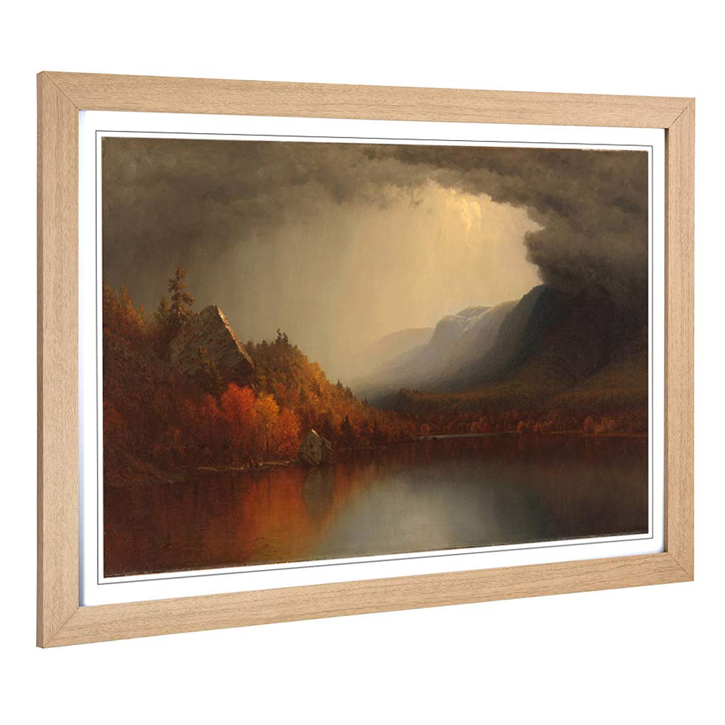 Big Box Art Framed Print of Martin Johnson Heade A Coming Storm Design | Wall Art Picture | Home Decor for Kitchen, Living Room, Bedroom, Hallway, Oak, A2 / 24.5x18 Inch / 62x45cm