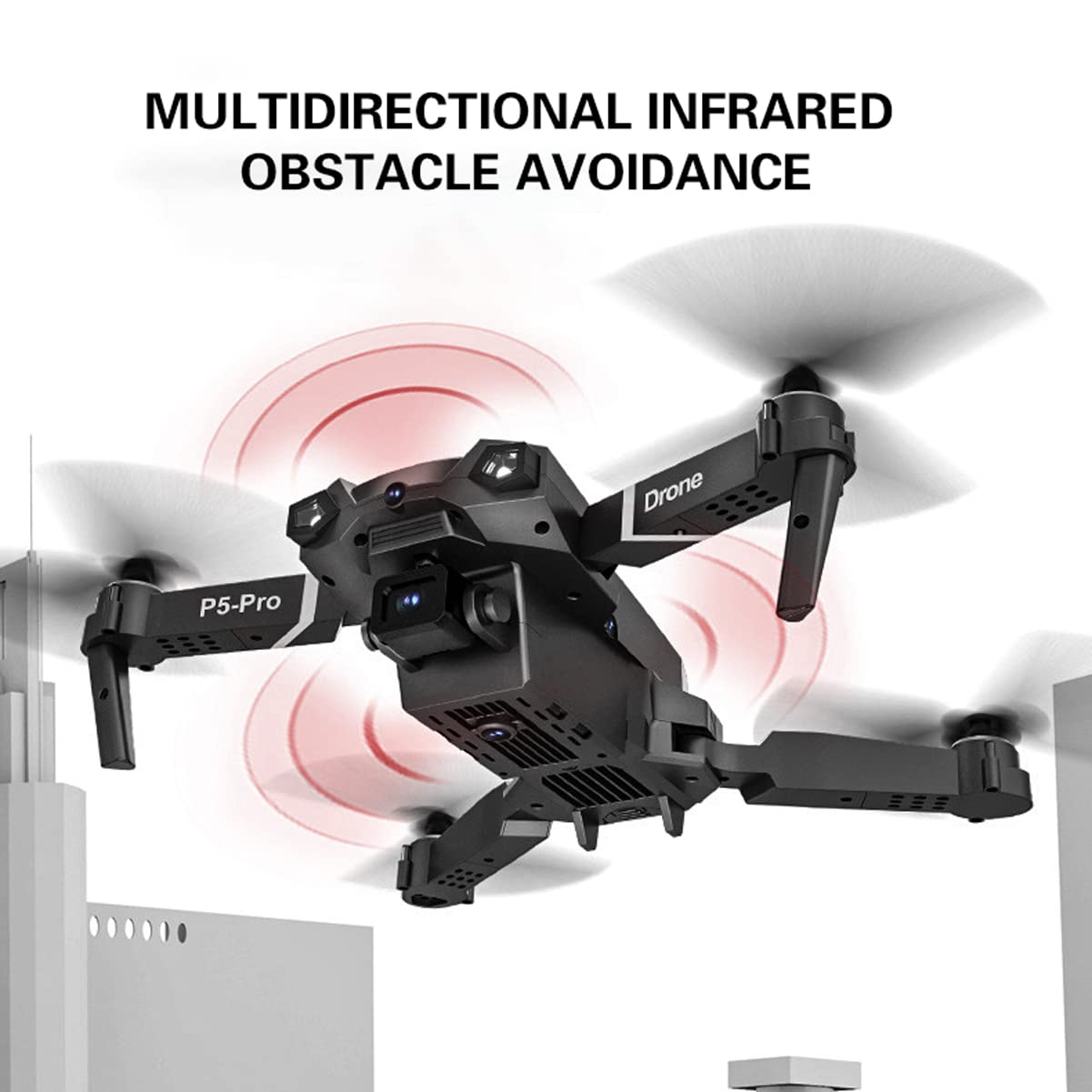 Droni RC Pieghevoli con Fotocamera 4K HD per Adulti, Mini Drone per Principianti, prevenzione Intelligente degli Ostacoli, sensore di gravità, Posizionamento del Flusso Ottico al Passaggio d