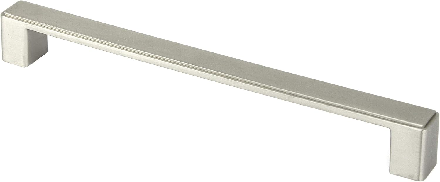 Kingsman NEPOLI Series (Pack of 10) Solid Zinc Alloy Drawer Pull Cabinet Handle (5-7/8 in., Brushed Nickel Finish)