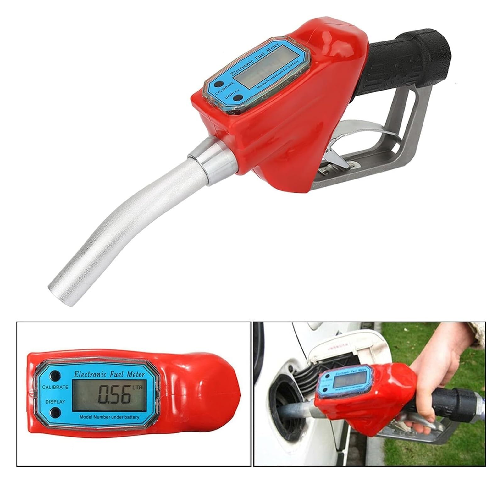 Automatyczny pistolet gazowy, aluminiowy pistolet do dozowania benzyny, elektroniczny licznik paliwa i oleju