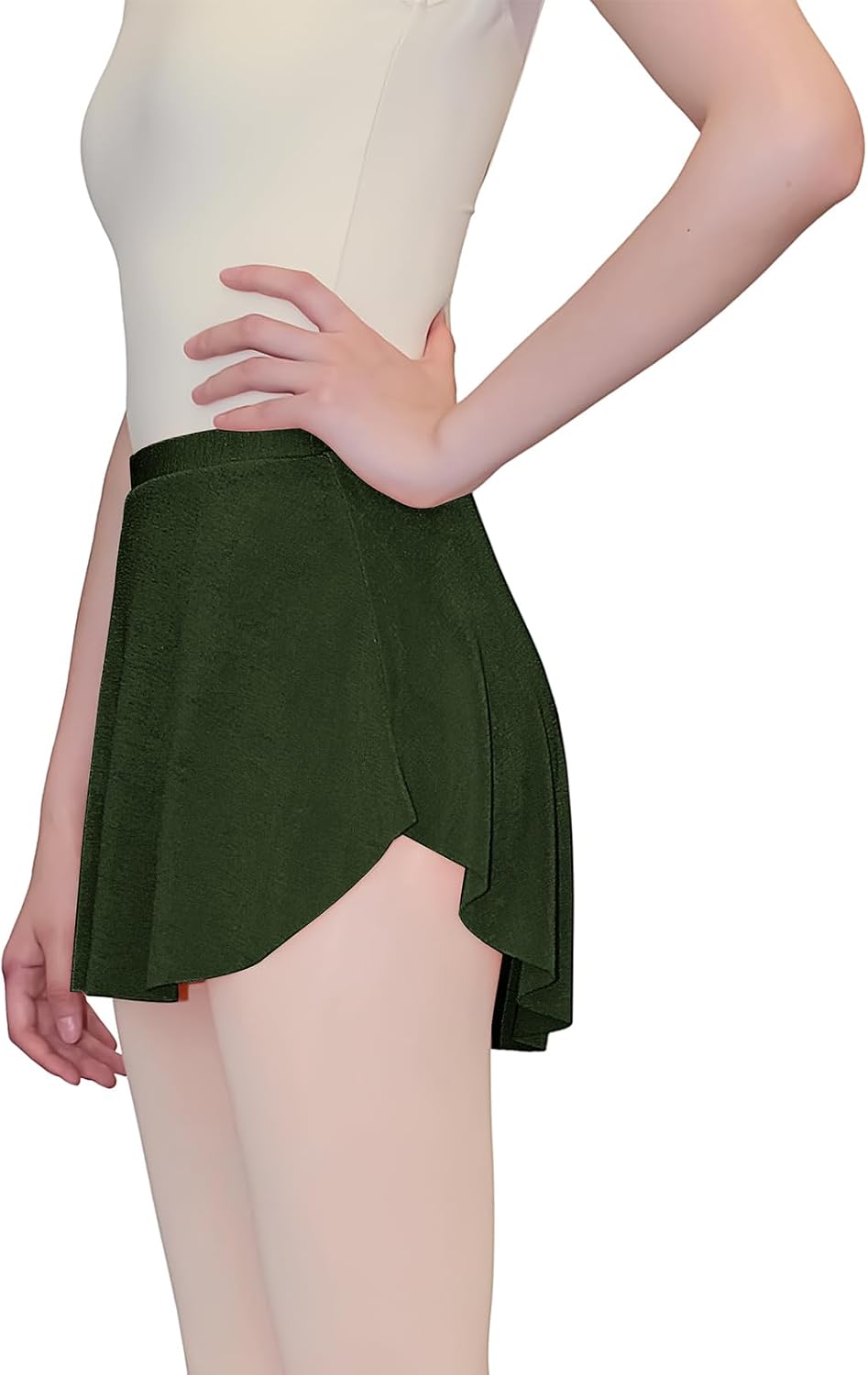 Women's Pearlescent Ballet Skirt Pull On Mid-Rise Elastic Waistband