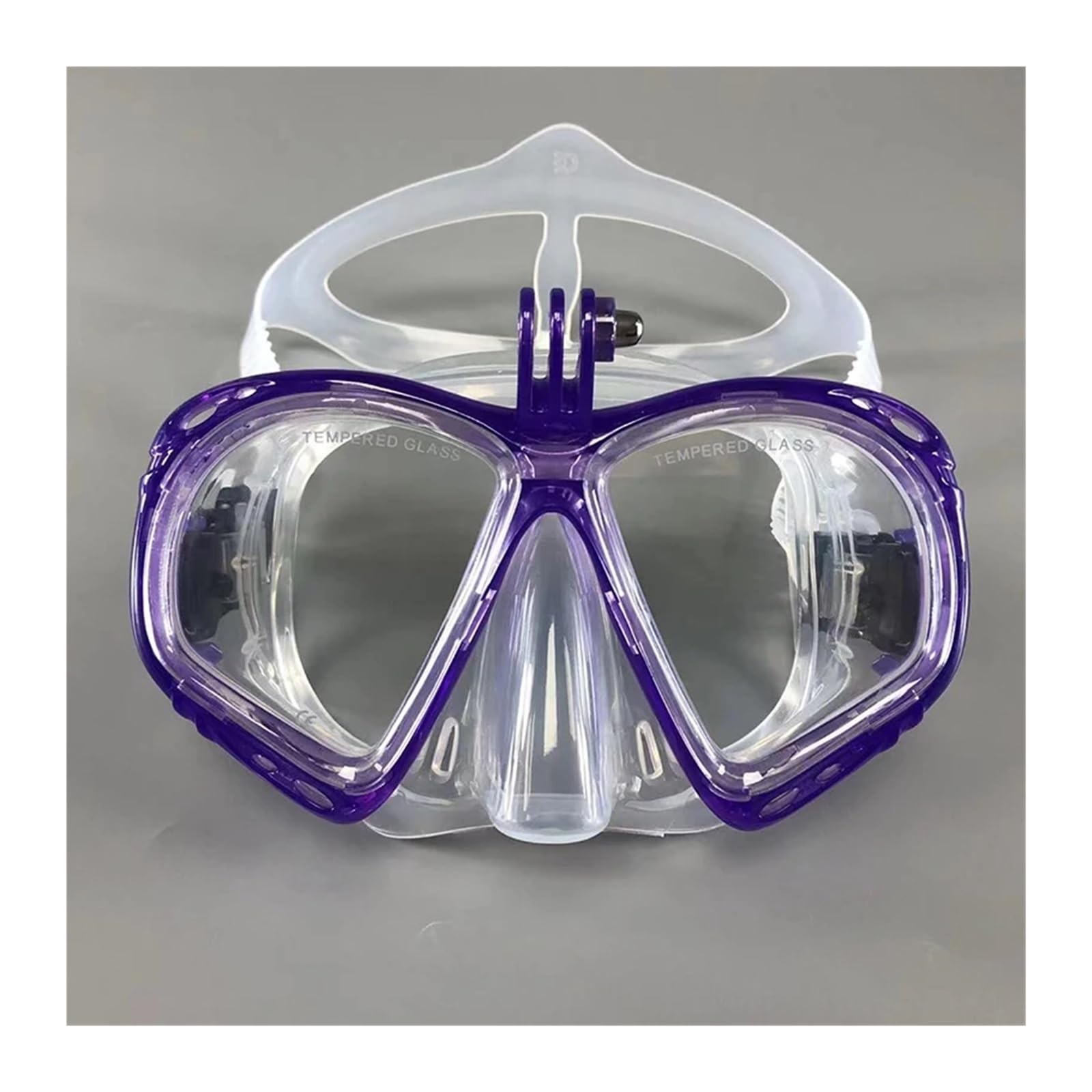 Kit de de Buceo Máscara de Snorkel, Conjunto de Snorkel, máscara de Buceo, Gafas de natación, Snorkel para cámara de Deportes submarinos GoPro Buceo(Plum)