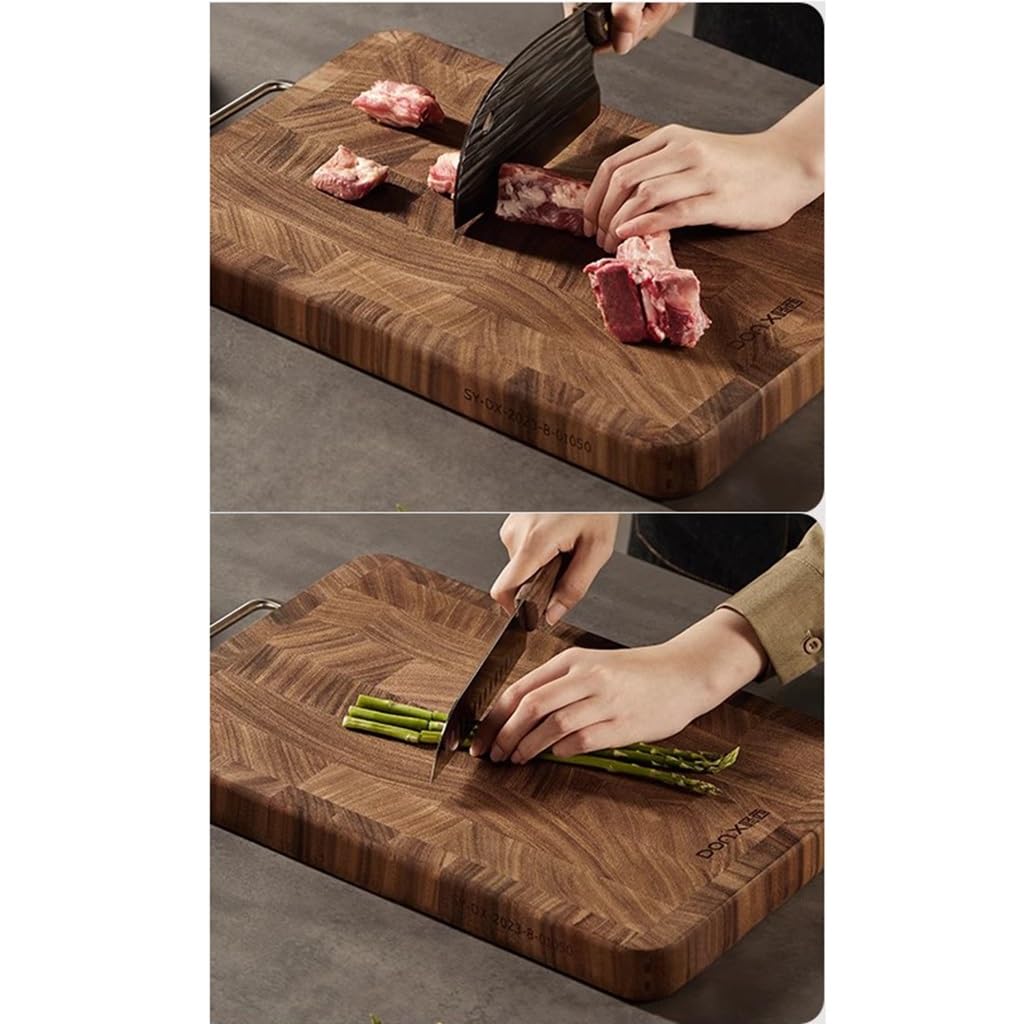 Tagliere, Tagliere in Legno massello di Noce, Portatile, in(40cm)