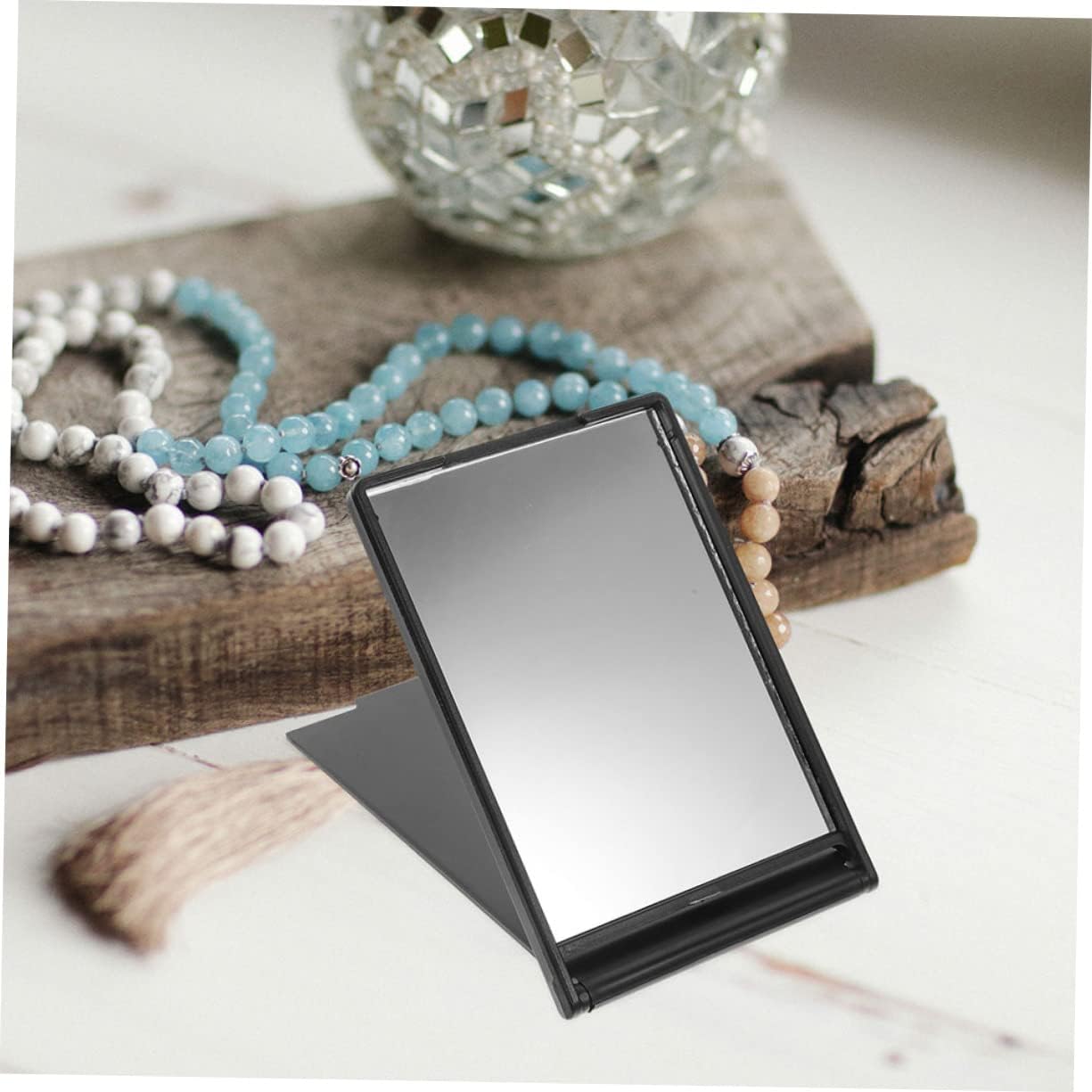 12pcs Portable Folding Makeup Mirror Set Rectangular Travel Size Mini Mirrors for Women Compact Lightweight On-