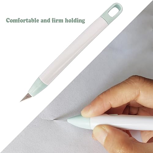 Miniatura 5 de Corey-z Kit de cuchillos de precisión para manualidades, juego de cuchillos Exacto, cuchillo de tallado, herramienta de corte de manualidades con 6