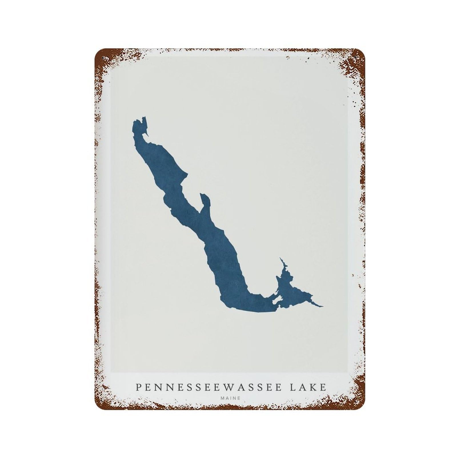 xiaoxiaoshen Pennesseewassee Lake Maine Wall Decor Art Metal Tin Poster Modern Home Decor Art Home Bar Shop Decorations Vintage Sign 40x30cm