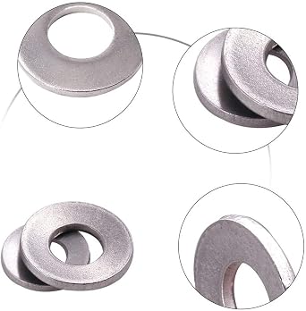 225Pcs Metric 304 Stainless Steel Belleville Spring Washer/Conical Spring washers Assortment Kit- 7 Size: M3 M4 M5 M6 M8 M10 M12