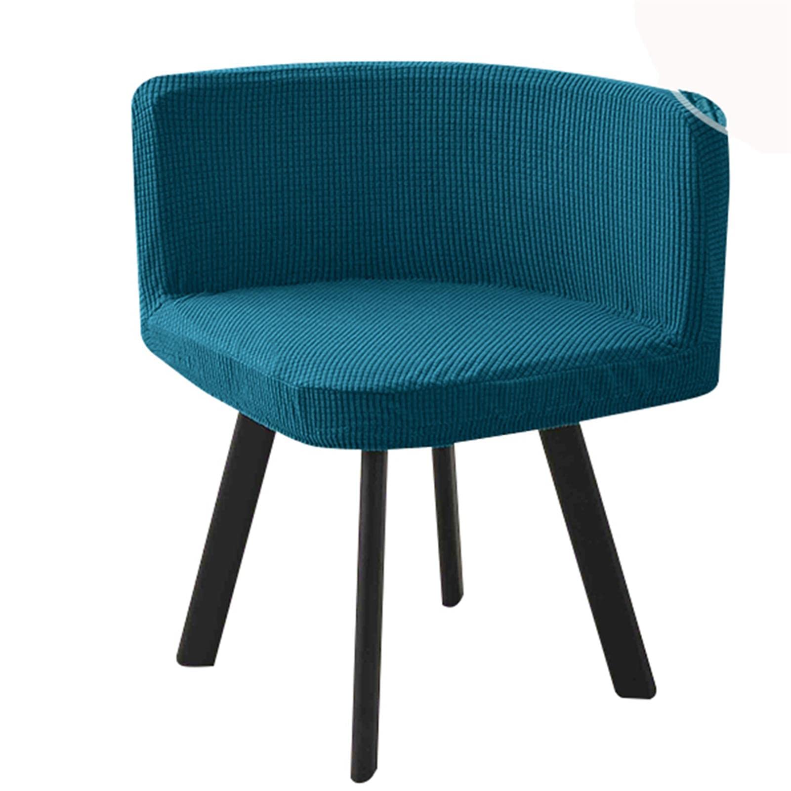 XGANGM Curved Dining Room Chair Slipcovers Cover with Semicircle Back Stretch Office Chair Cover Set of 1/2/4 Living Room Accent Triangle Chair Protector Desk Chair Slipcover,green A,1PCS