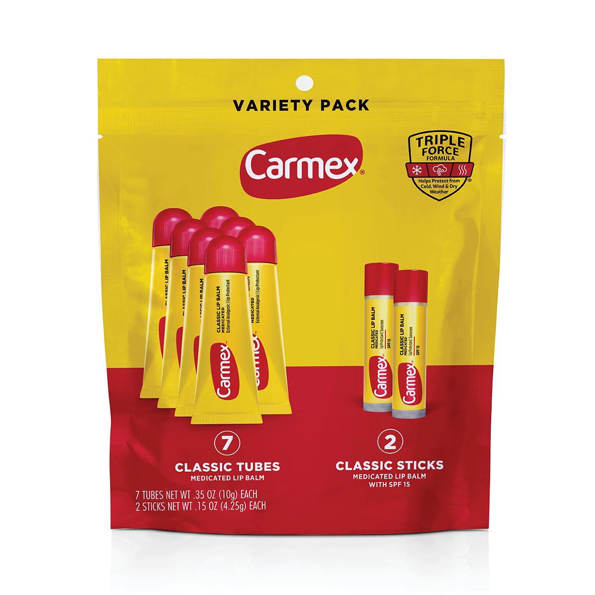Amazon.com : Carmex Classic Medicated Lip Balm Pack, Lip