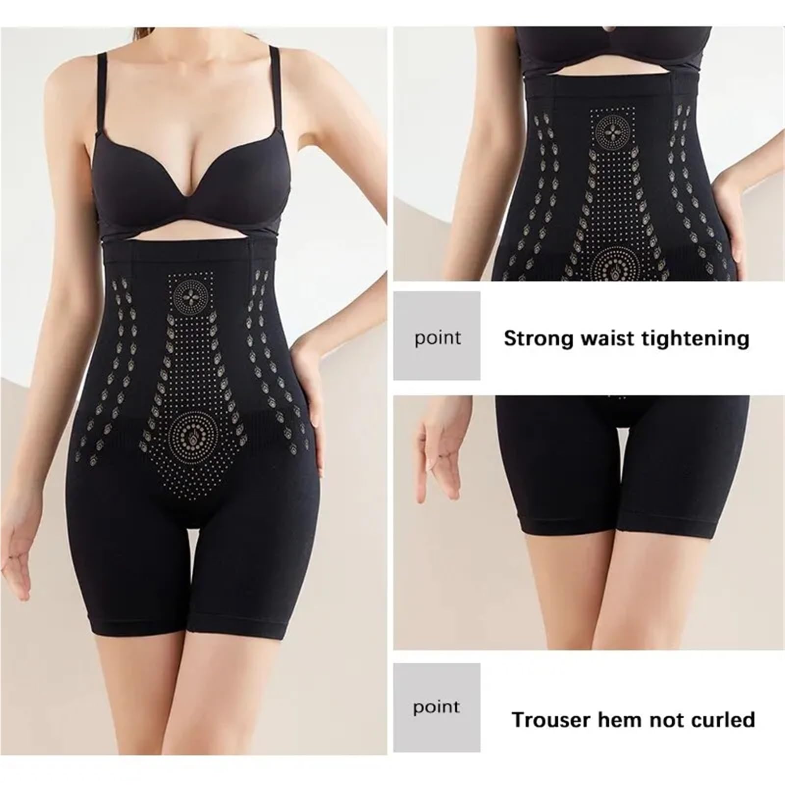 Braga Faja sin Costuras Pantalones Cortos moldeadores de Cintura Alta, Ajustados y Transpirables for Mujer, Dos Piezas