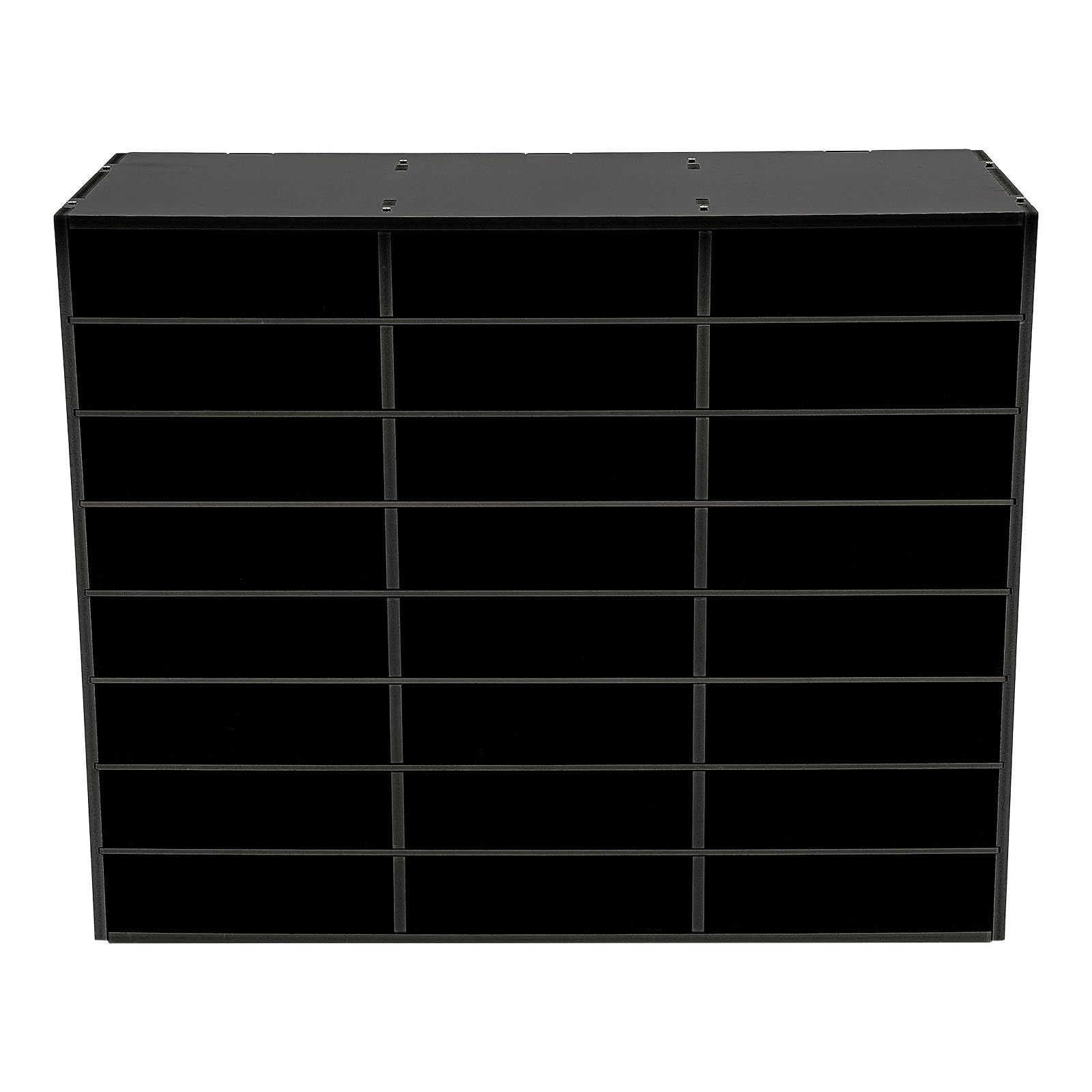 Étagère à documents et corbeille à courrier - 24/36 compartiments - Système de rangement réglable - Organisateur littéraire - Trieur de documents pour bureau - 24 compartiments - Noir