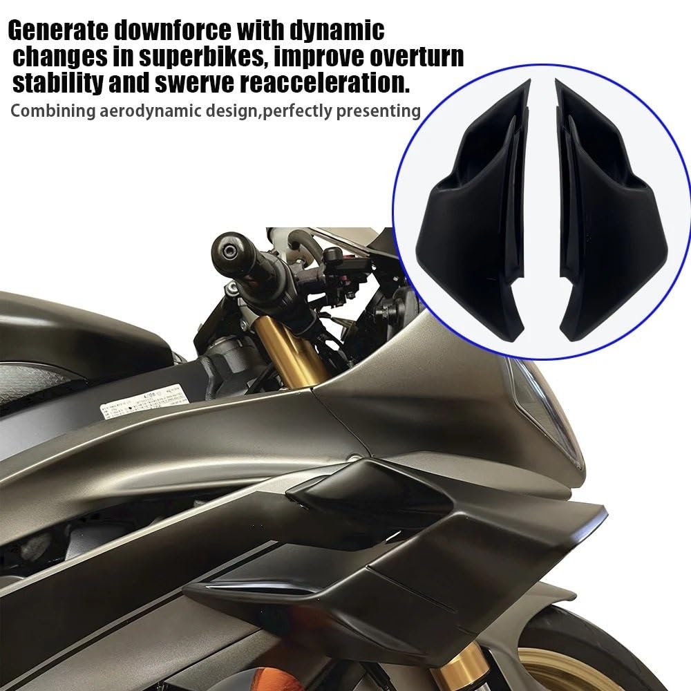 Pasuje do YZFR6 R6 2008-2016 pasta aerodynamiczna Winglet naprawiono skrzydło boczne owiewka części motocyklowe Włókna Boczne Owiewki Winglets