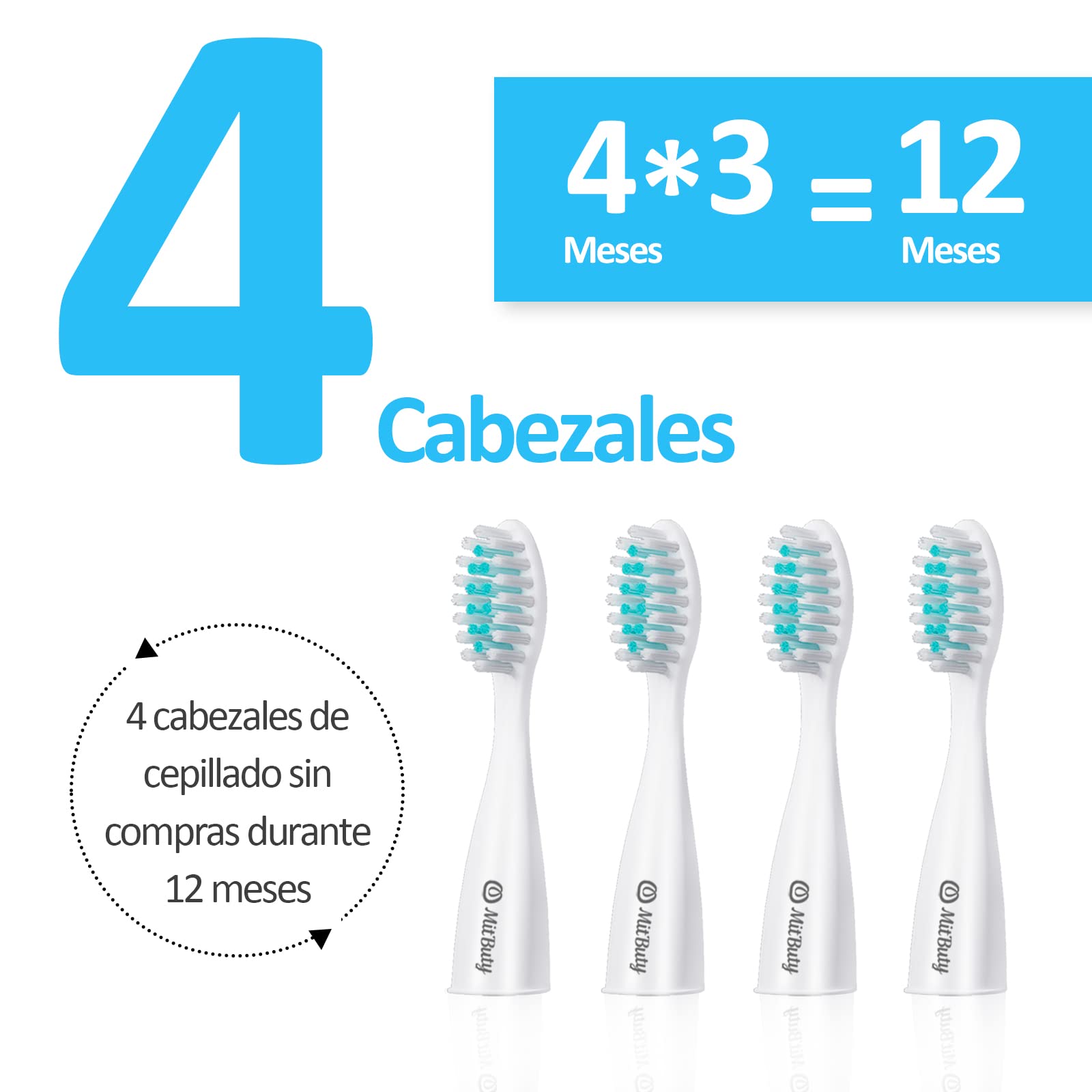Cepillo de dientes eléctrico de viaje con 4 cabezales de repuesto, Cepillo de dientes eléctrico Sonic, resistente al agua, ideal para el cuidado bucal diario durante viajes de negocios y vacaciones