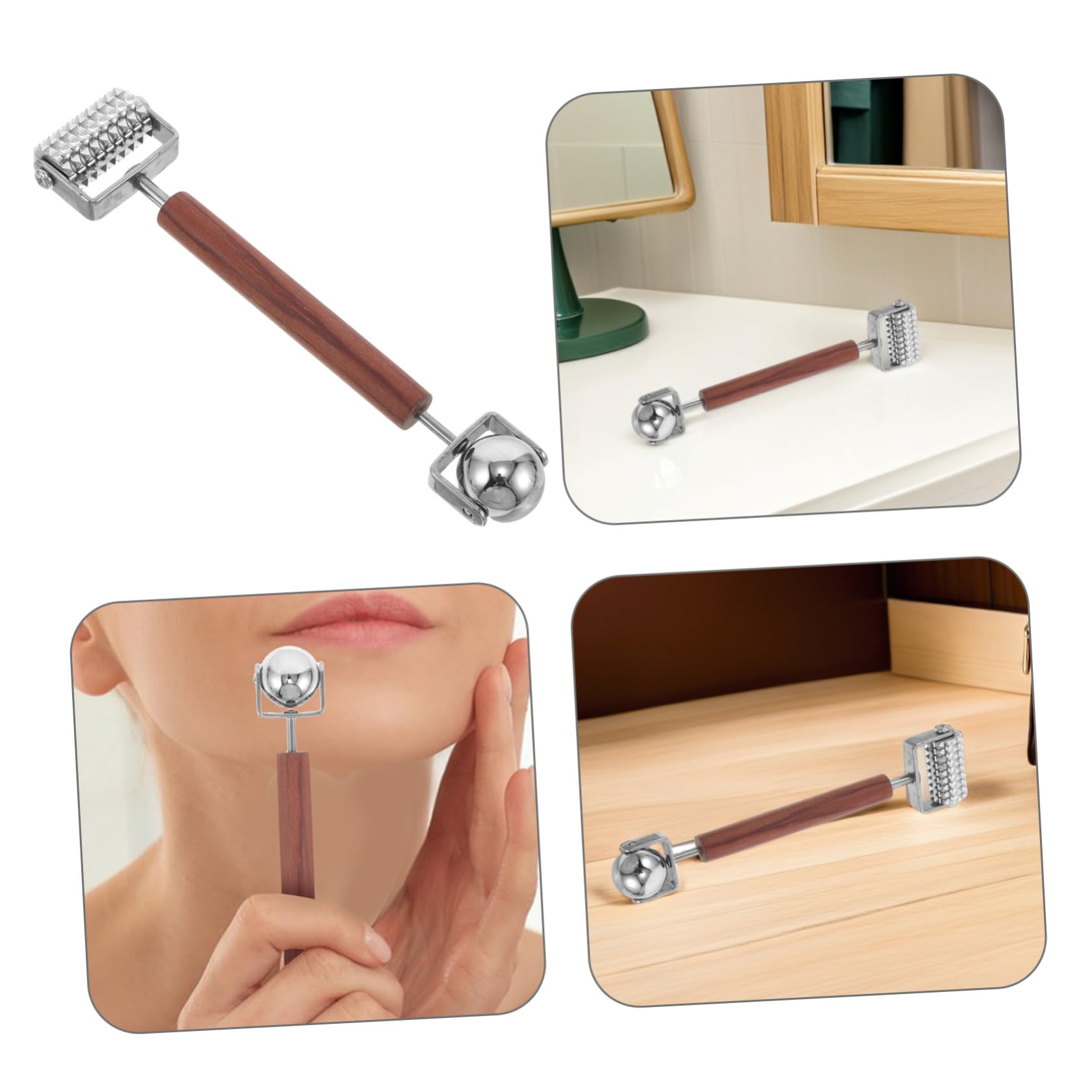 Homoyoyo Masaje Facial Manual Herramienta De Guasha Antienvejecimiento De Doble Extremo Para Ojos Rostro Cuello Brazos y Masajeador Facial Rodillo