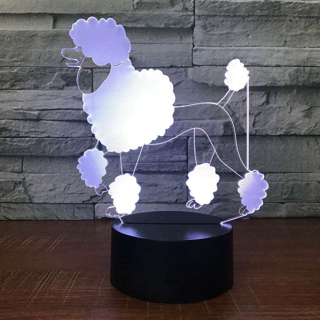 Veilleuse, veilleuse 3D à 7 couleurs, LED tactile pour enfant, USB, veilleuse de sommeil pour bébé