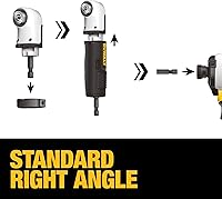 Vista 9 de DEWALT Adaptador de taladro de ángulo recto FLEXTORQ, sistema 4 en 1, eje flexible recto compacto de 12 pulgadas, adaptador de taladro de 90 grados