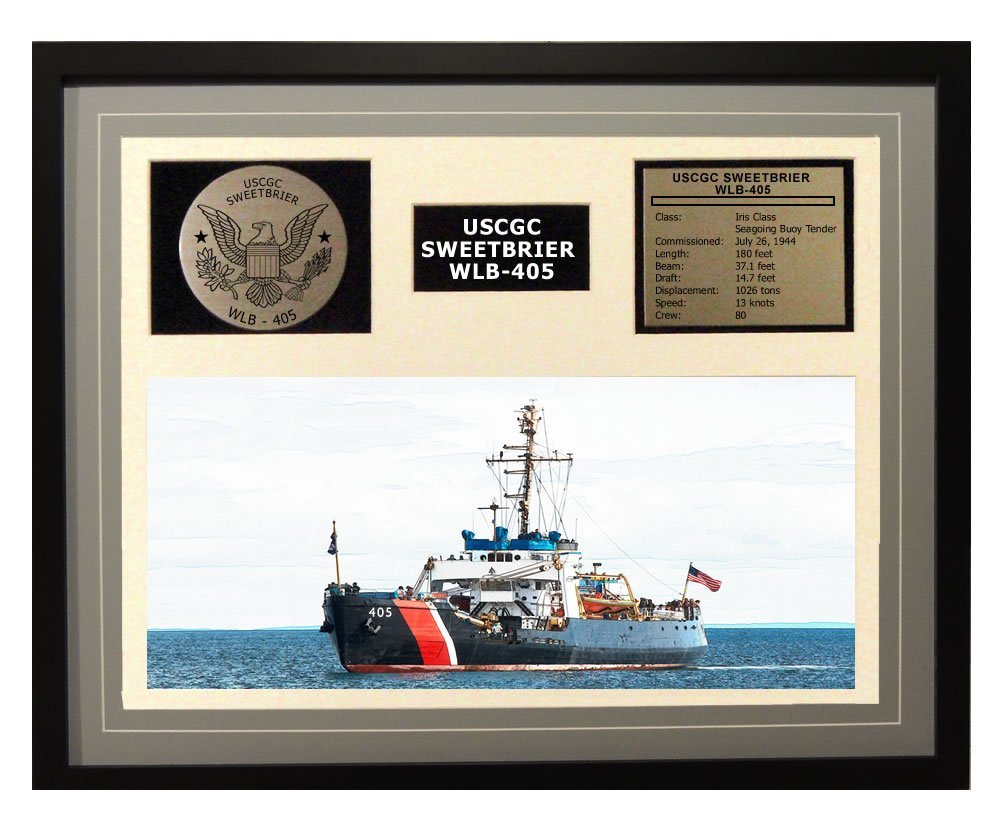 Amazon.com: Navy Emporium USCGC Sweetbrier WLB-405 Framed Coast