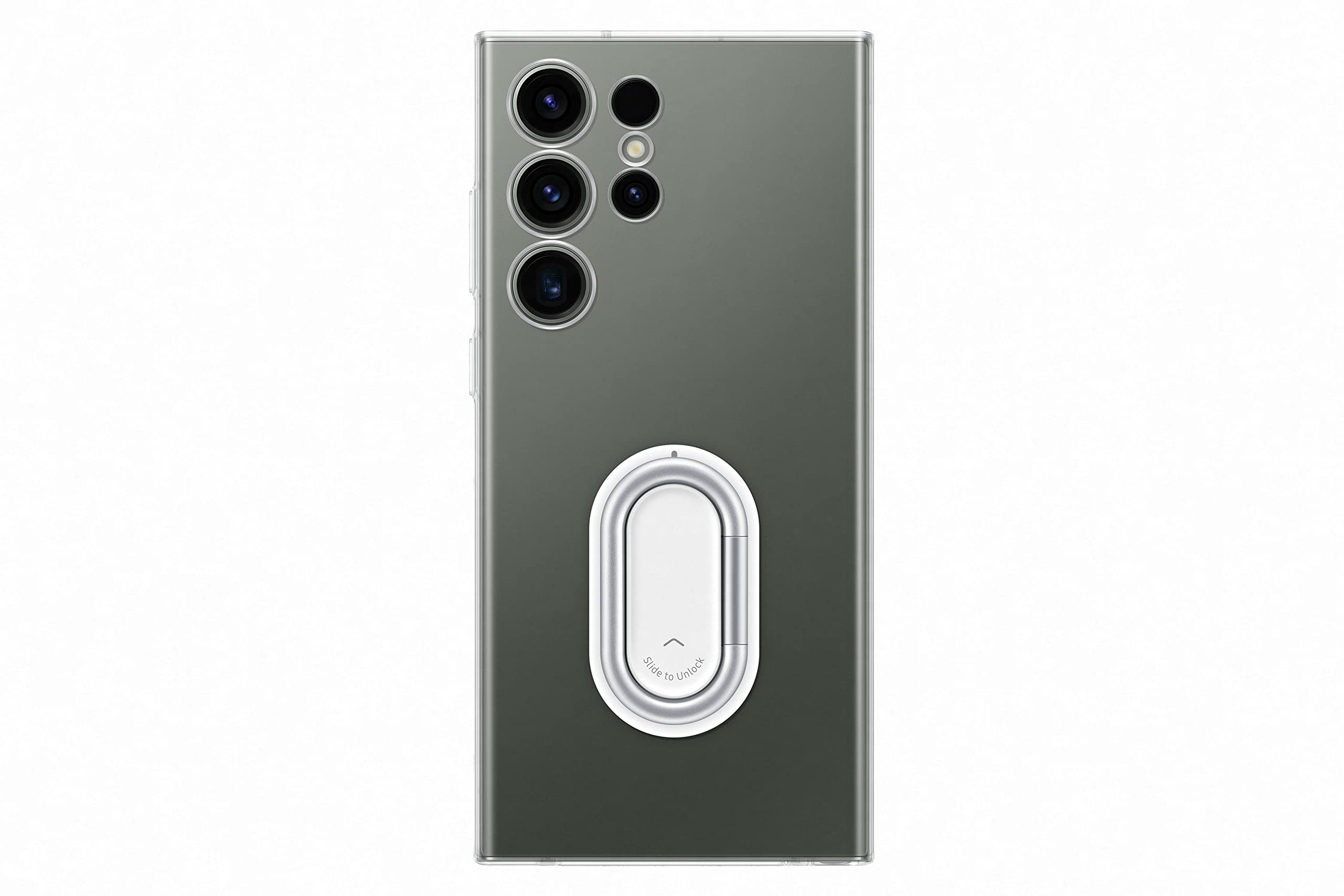 Samsung Clear Gadget Smartphone Case EF-XS918 für Galaxy S23 Ultra, Handy-Hülle, Standfuß, Durchsichtig, Kratzfest, Fingerhalterung, Ringhalter, Transparent