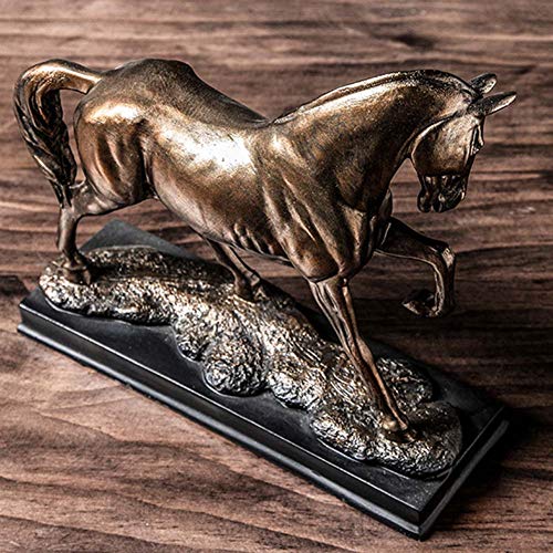 Statue de cheval au galop sculpture d'art abstrait chic - 6