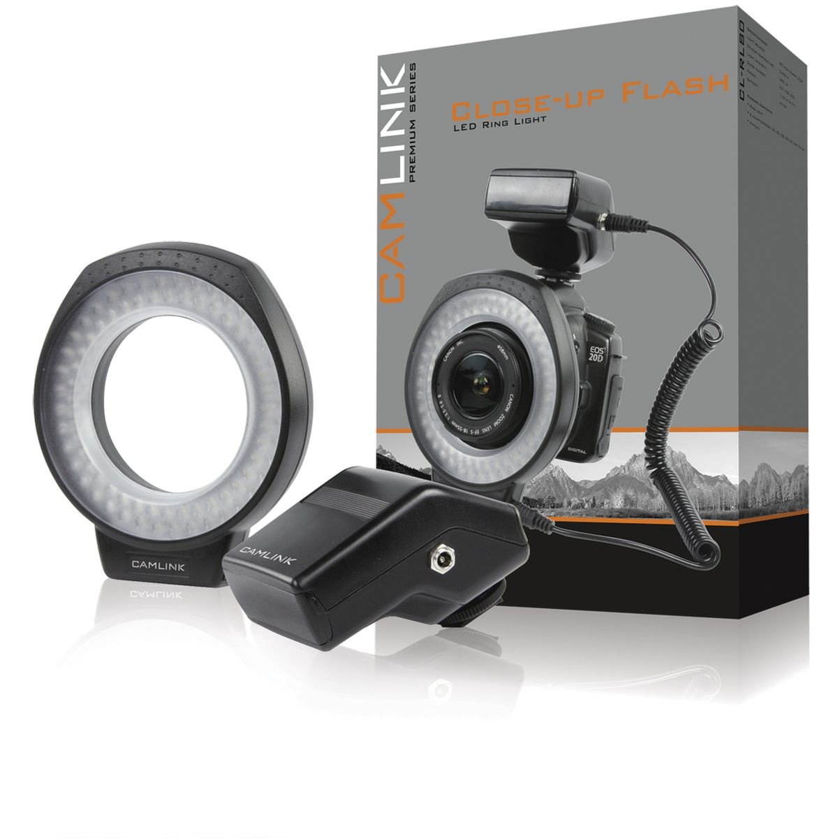 CamLink CL-RL80 Noir flash cobra éclairage macro 5400 K - 8
