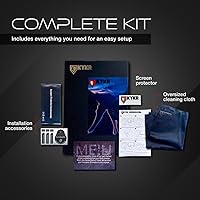 Vista 6 de Protector de pantalla de vidrio templado de 12 pulgadas para Dodge Ram 1500, 2500, 3500, 9H endurecido, antirreflejos y antiarañazos, fácil de Brillo