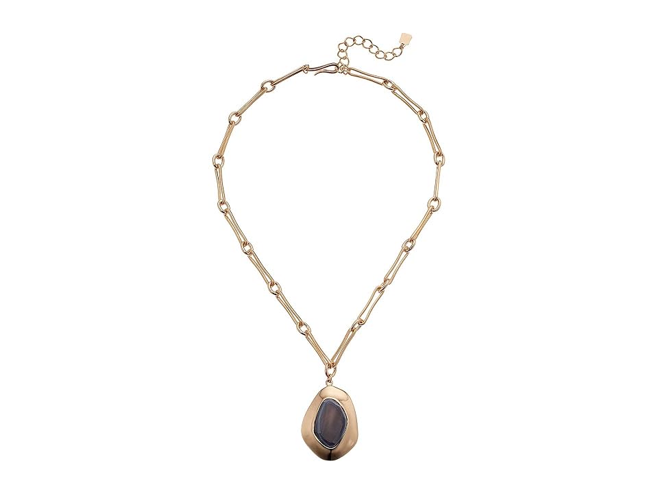 

Robert Lee Morris Grey Mop Long Statement Pendant Necklace (Grey Mop) Necklace, Black