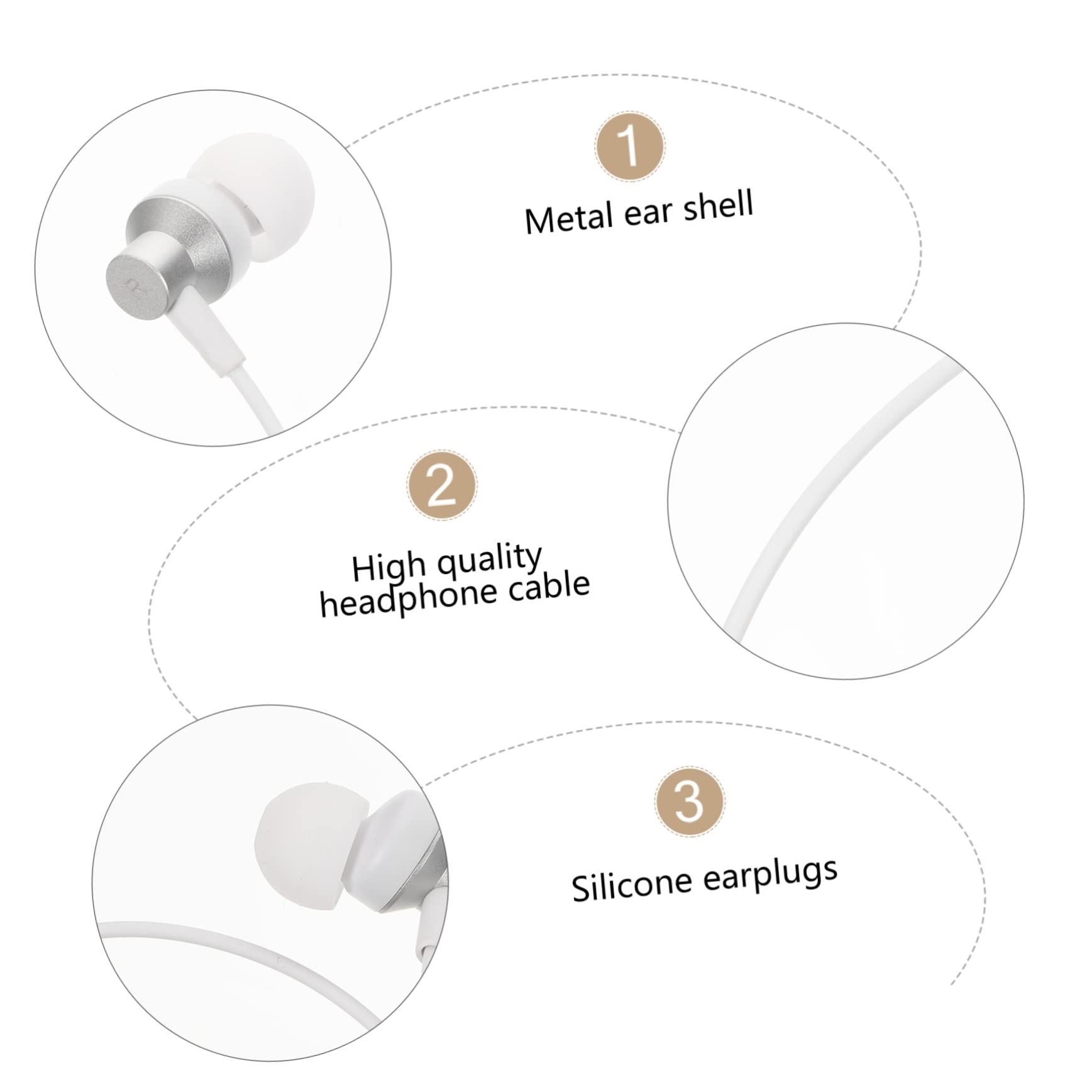 Artibetter 3pezzi Auricolari In-ear Portatili Per Vr Cuffie Compatibili Con Suono Potente e Bassi Migliorati Per Uso Quotidiano e Accessori Per Occhiali Vr