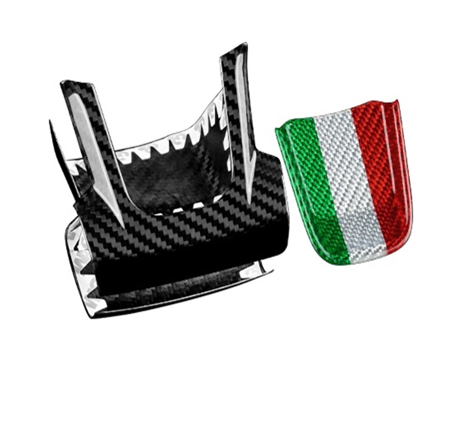 Vetjmua 1 Set Interior Trim For Fiat For 500 For Abarth For 595 2020 2021 2022 2023 Car Bottom Tricolor Interior Trim Accessories Real Hard Sticker Cover Trim Sticker