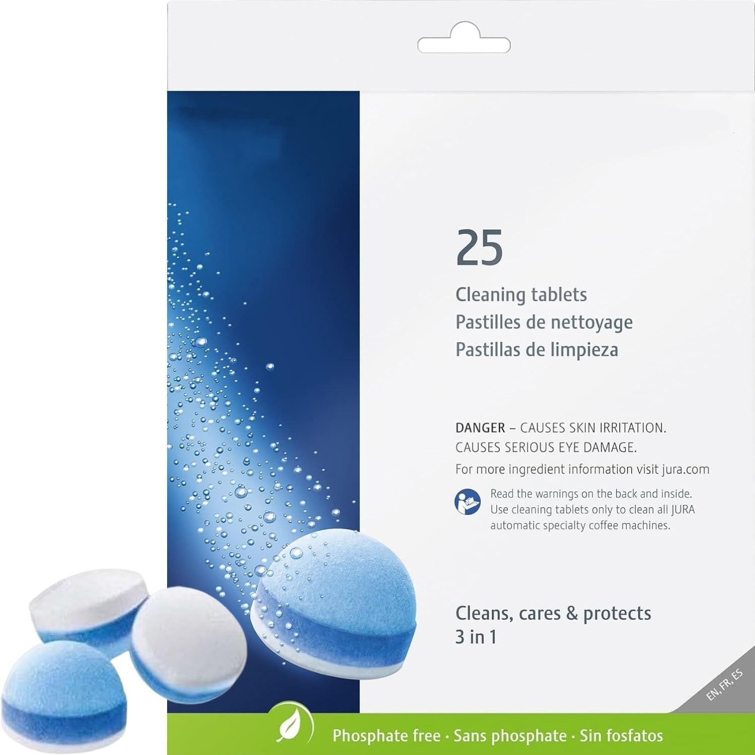 3-Phase Cleaning Tablets Deep Cleaning For ALL Coffee Machines（25 count）