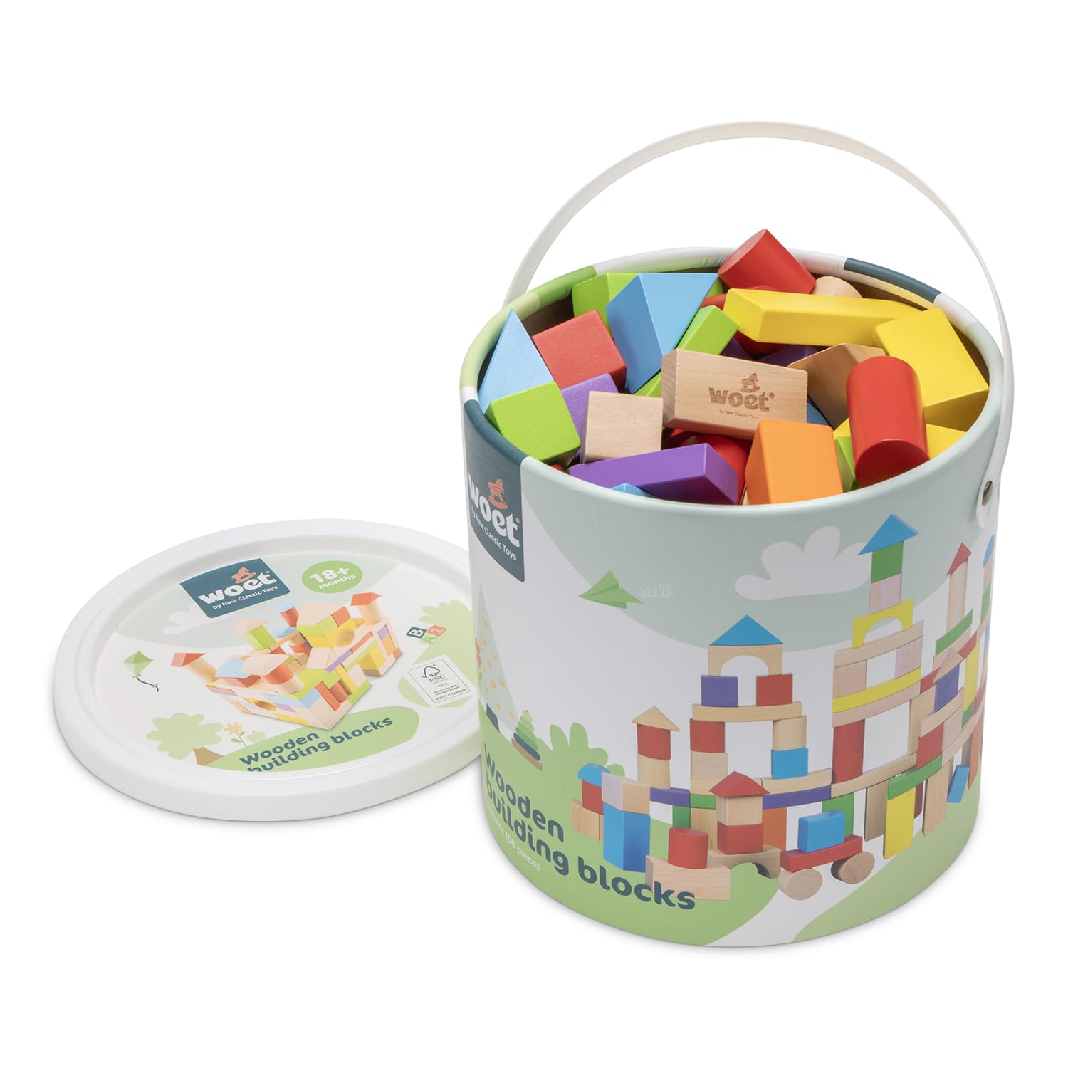 Woet® Set Veicoli Giocattolo in Legno per Bambini - 3 Pezzi per Gioco di Piccolo Mondo - Facili da Afferrare per Piccole Mani - Giocattolo di Imitazione - A Partire da 2 Anni