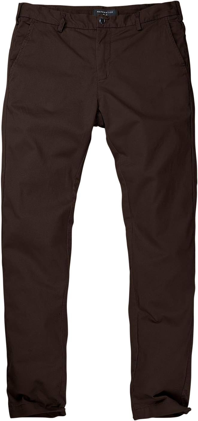 Match Men's Slim Tapered Stretchy Casual Pant 30 8066 Coffee