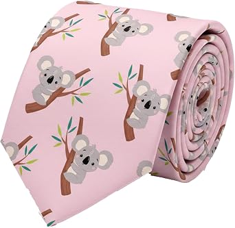 WOAIDY Mens Novelty Necktie, Business Tie for Weddings Parties, Fathers Day Gift for Dad Husband