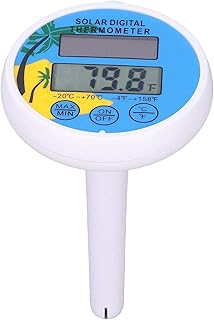 Pool Thermometer - Floating Pool Thermometer Digital Solar Pool Thermometer with LCD Display for Outdoor Indoor Swimming Pools Spas Hot Tubs Fish Ponds