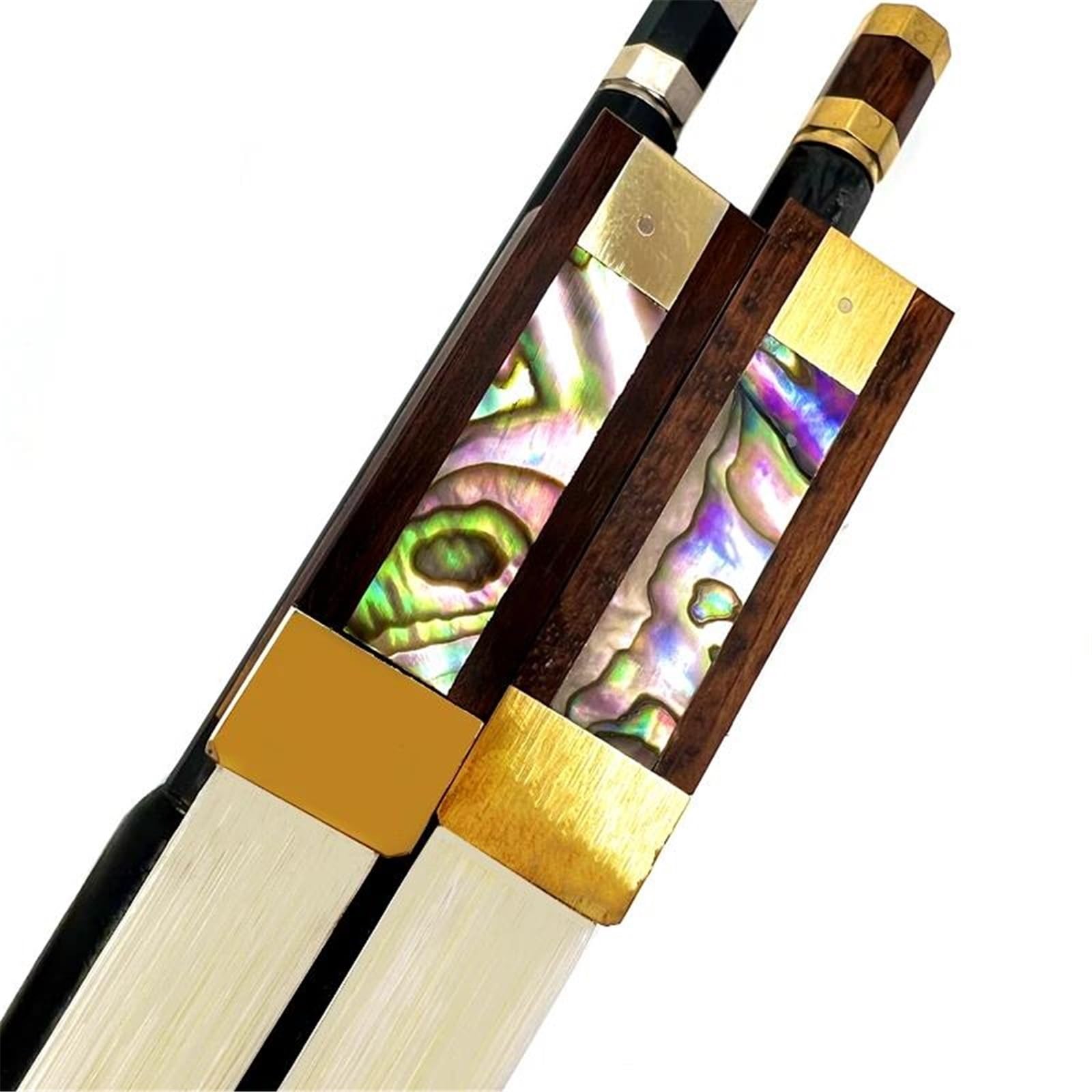 Archet De Violon Pour Pratique 1 Archet De Violon Professionnel 4/4 Grille Noire Légère Queue En Fibre De Carbone Et Bois De Serpent | Archet de violon(2)