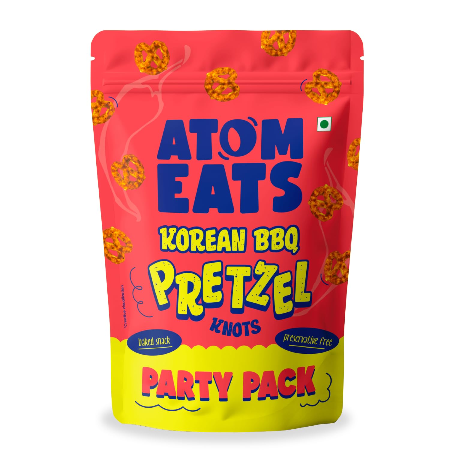 Atom Eats Korean BBQ Pretzels Party Pack (150g) | Best Spicy Snacks for Movies, Drinks & Social Hangouts | Gourmet Baked Snacks | Bold International Flavor | Imported Quality-image-11