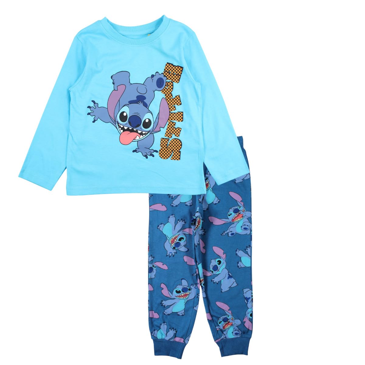 Lilo & Stitch, Pigiama, 2 pezzi, maglione + joggers, bambini, (da 2 a 14 anni), unisex, ragazzo, ragazza, morbido, carino, caldo, felpa + pantaloni, modello DIS LIS 5204D072 S2-3A