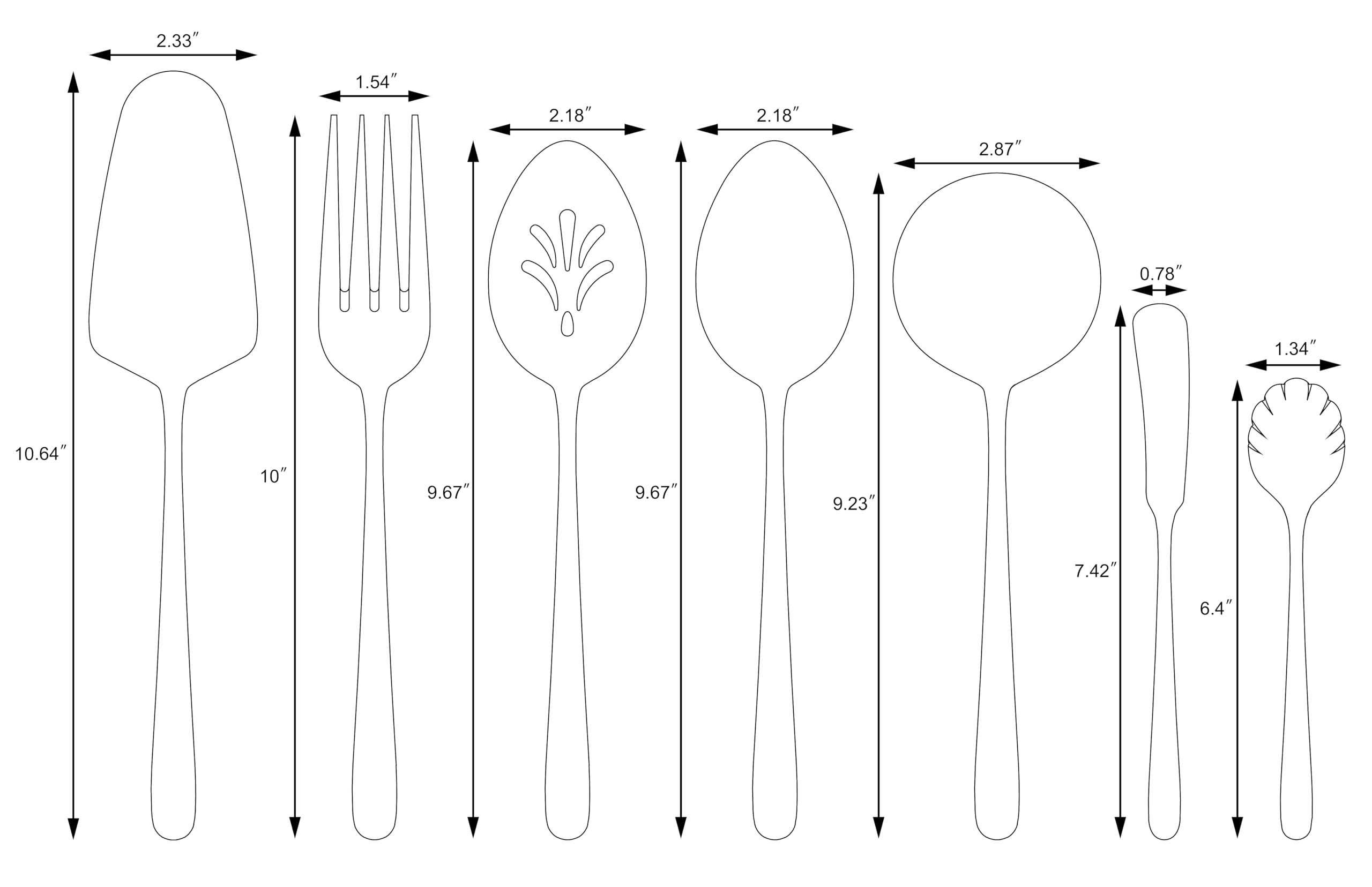 Artaste Rain II Forged Stainless Steel 7-Piece Hostess Flatware Set — Amazon image 3
