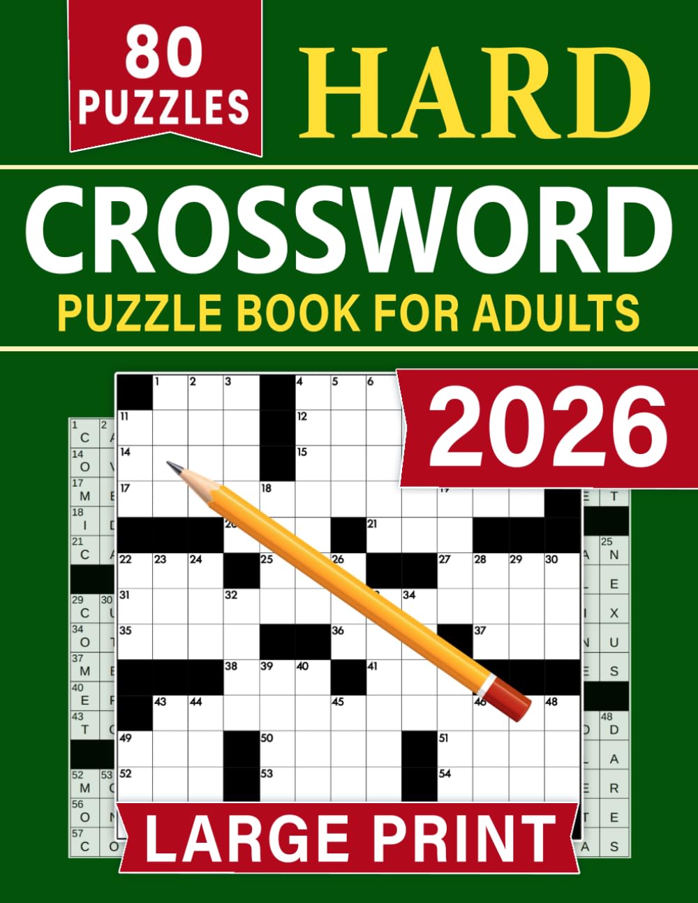 2026 Hard Crossword Puzzle Book for Adults Large Print: Thoughtfully created puzzles offering steady focus and meaningful enjoyment