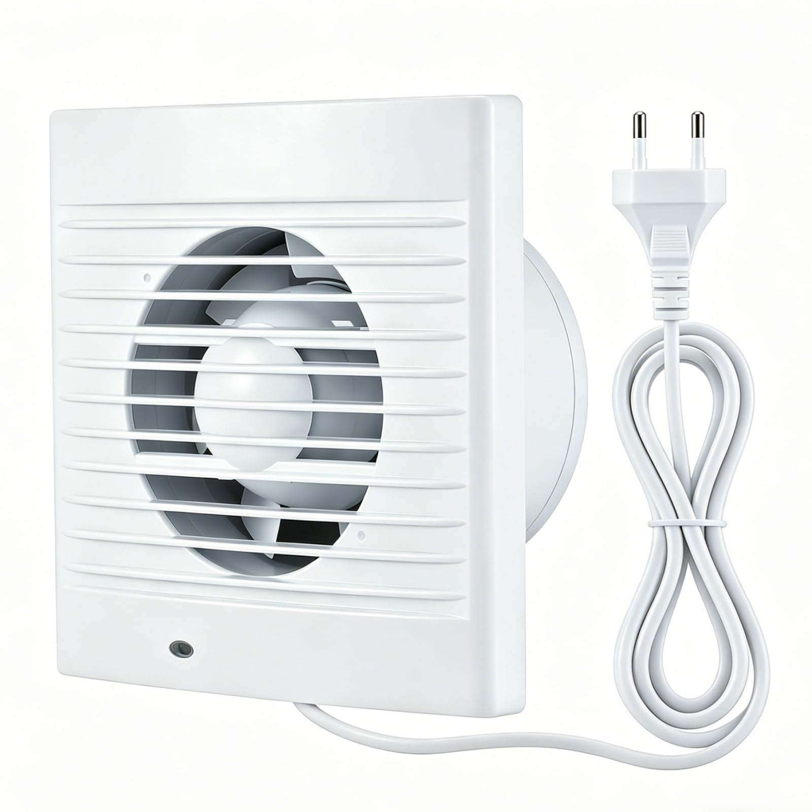 Extractor de BaƱo Silencioso 100mm, 12W 130 m³/h Ventilador Extractor Aire Antirretorno, Ventilador BaƱo Humedad con VĆ”lvula Anti Retorno, para BaƱo Cocina LavanderĆa