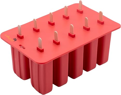 3 Pezzi Stampi per Gelato Silicone, Stampi per Ghiaccioli 8 Cavità, Formine per Ghiaccioli Senza BPA, Stampo Gelato con 100 Bastoncini per Ghiaccioli, 50 Buste, 50 Filo di imballaggio e 60 Adesivi